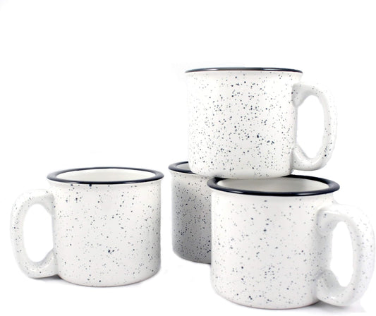 Ceramic Campfire Mug, 15oz - Set of 4 (White)
