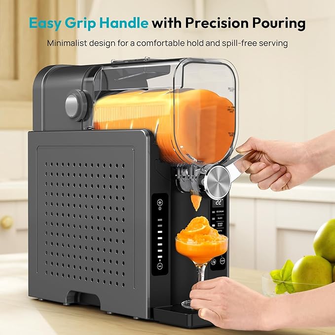 Slushie Machine for Home – 70oz Frozen Drink Maker with 6 Presets, No Ice Needed, 360° Mixing, One-Touch Self-Cleaning, Ice Cream & Smoothie Machine for Margaritas, Frappés, Cocktails & More