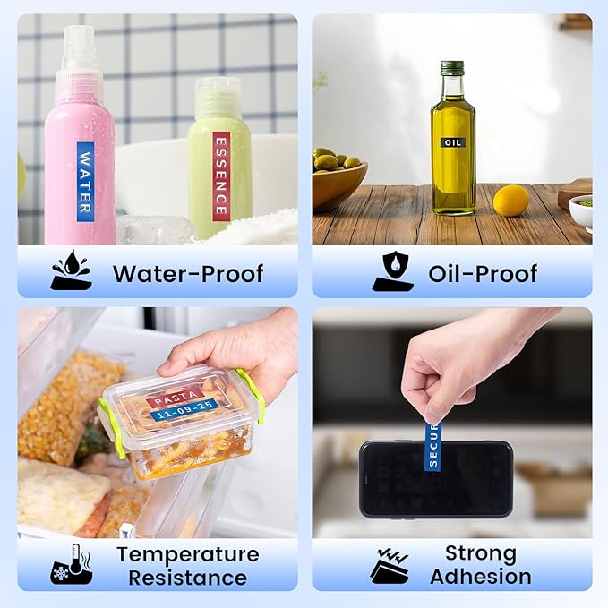 Embossing Label Maker ,Vintage Embossed Label Maker Machine with Tapes,Manual Retro Labeler ,Old School Embosser with 3 Rolls 9mm 3D Embossing Tapes for Home Marking Office Kids DIY Crafting - Blue