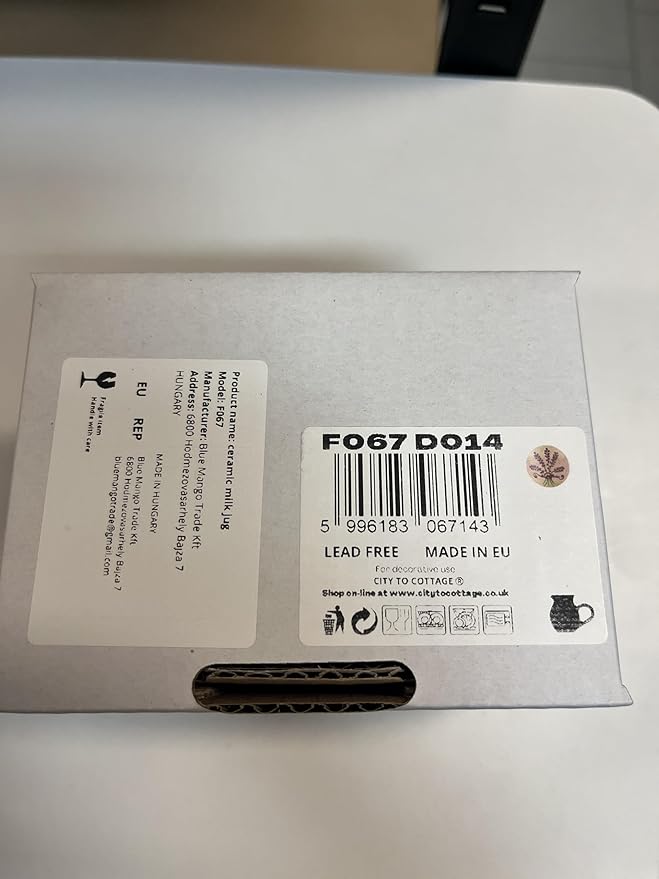 Handmade Lavender Floral Purple And Cream Small 150ml/5oz Ceramic Creamer, Milk Jug, Pourer, Pitcher Jug, Pottery Housewarming Gift for Tea Coffee Lovers by City to Cottage®