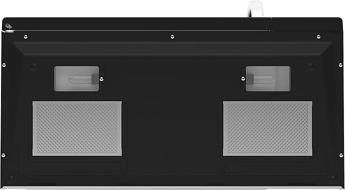 KoolMore KM-MOT-1SS Range Microwave Oven Lamp and 300CFM Recirculation Vent Hood, Auto Cook Menus, Reheat Function, 10 Power Levels, Timer, and Weight Defrost, 30 in/1.6 Cu. Ft, Silver
