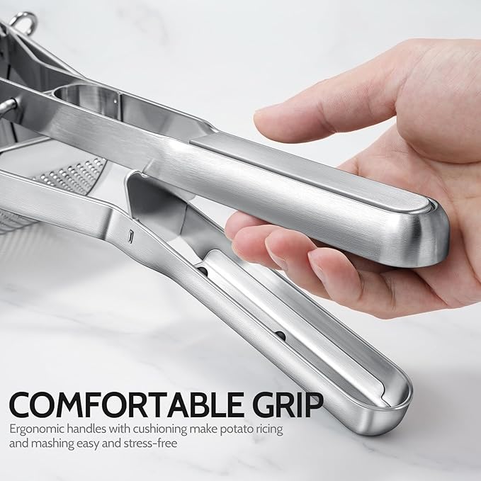 Potato Ricer, Sopito Stainless Steel Potato Masher for Commercial and Home Use