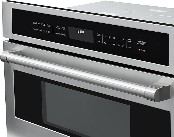 KoolMore KM-CWO30-SS Built-in Microwave with Convection Oven and Air Fryer, 1000W Power with 10 Levels, UL Listed Capacity in Stainless-Steel, 30 in/1.6 cu. ft, Silver