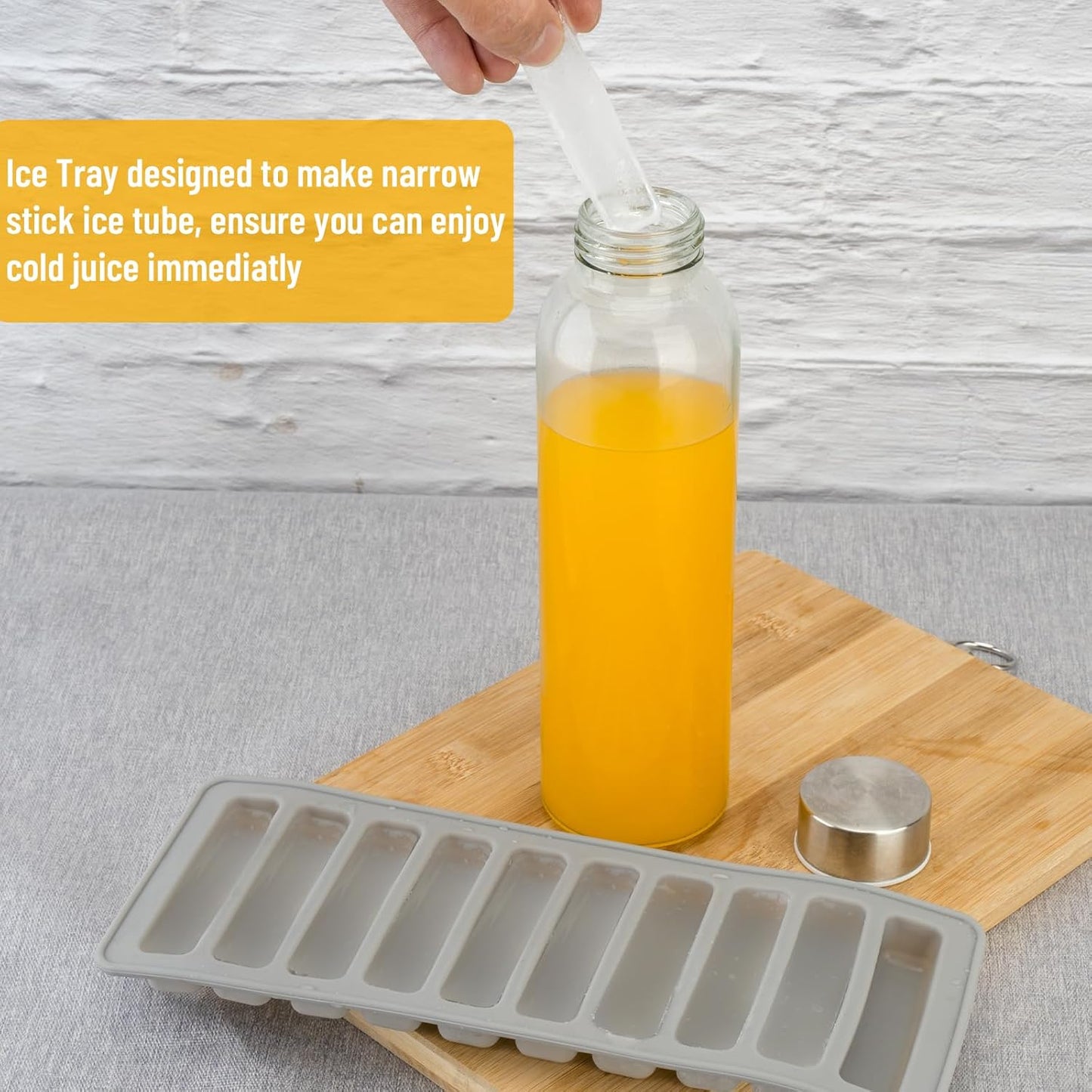 Zukro Glass Water Bottles with Lids 24 oz, 6 Pack Reusable Juice Bottles With Stainless Steel Airtight Cap for Juicing, Leak Proof Clear Drinking Jar Beverage storage container for Fridge, BPA Free