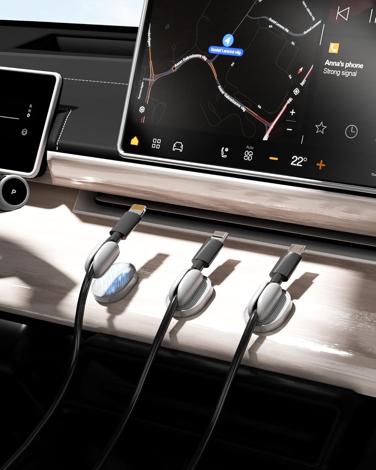 6 Pack Magnetic Cable Clips, Adjustable Cord Holder for Under Desk Cable Management, Adhesive Charger Wire Organizer Keeper for Home Office Desk Phone Car Wall Desktop Nightstand (Gray)