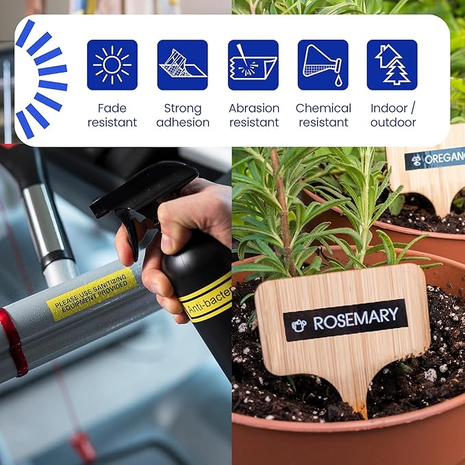 Brother Genuine P-Touch TZE-135 Tape, 1/2" (12 mm) Standard Laminated P-Touch Tape, White On Clear, Laminated for Indoor or Outdoor Use, Water-Resistant 26.2 ft (8 m), Single-Pack