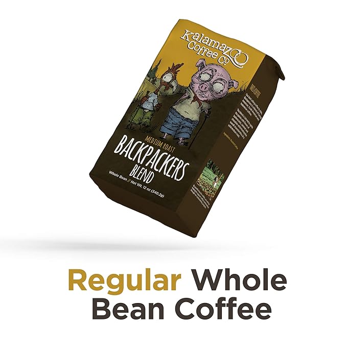 KALAMAZOO COFFEE COMPANY Whole Bean Coffee Variety Pack - Hazelnut, Backpackers Blend, & Papua New Guinea | 12oz Bag (3 Pack)