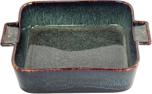 Ceramic Casserole Baking Dish, 2 Quarts Baking Dish for Oven, Lasagna Pans, Oven Safe Durable Bakeware for Kitchen Home Decor, Banquet and Dinner, Square 1 pieces, 9.5 x9.5 Inch