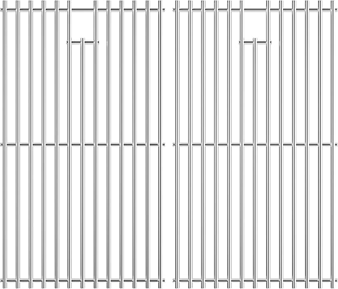 7637 Stainless Steel Cooking Grates for Weber Spirit I & II 200 Series Spirit E210 Spirit E220 Spirit S210, Spirit S220 with Front Control, 17.5 inch Grill Grates for Weber 7637 Gas Grills