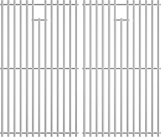 7637 Stainless Steel Cooking Grates for Weber Spirit I & II 200 Series Spirit E210 Spirit E220 Spirit S210, Spirit S220 with Front Control, 17.5 inch Grill Grates for Weber 7637 Gas Grills