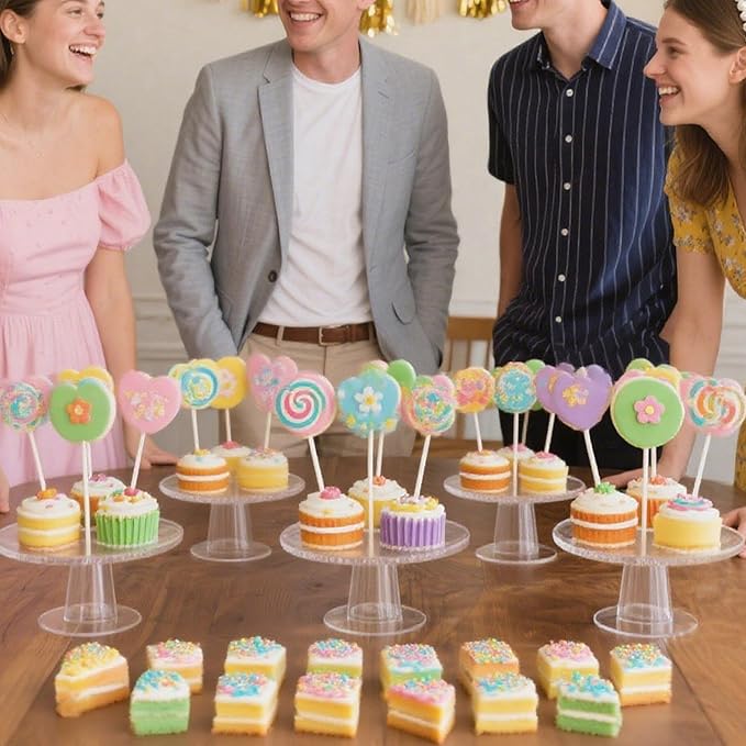 Cake Pop Mold Kit, 2 Pack Cake Pop Cutter and Pusher with 50pcs Cake Pop Sticks, 50pcs Cake Pop Bags, 50pcs Twist Ties, Cake Pop Maker for Cakepops, Lollipop, Candies, Chocolates and Cookies