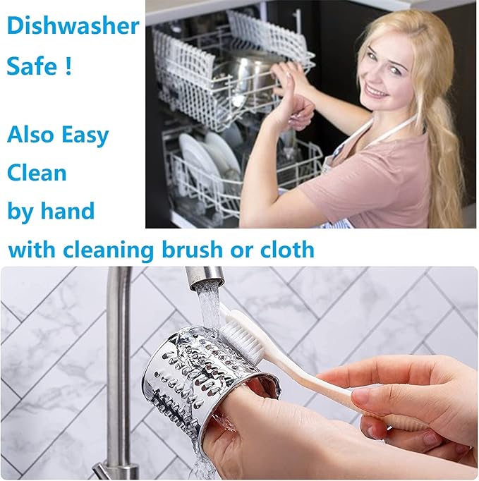 Stainless Steel Slicer Shredder Attachment for KitchenAid Mixer, Cheese Grater Attachment, Food Slicer for KitchenAid Mixer, Accessories for Kitchenaid