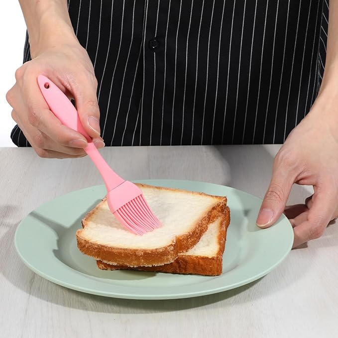 4 Pcs Silicone Basting Pastry Brush Heat Resistant Oil Brush for Cooking Kitchen Food Baking Butter Baster BBQ Grill Dishwasher Safe Multicolor for Sauce Marinade Meat Glazing