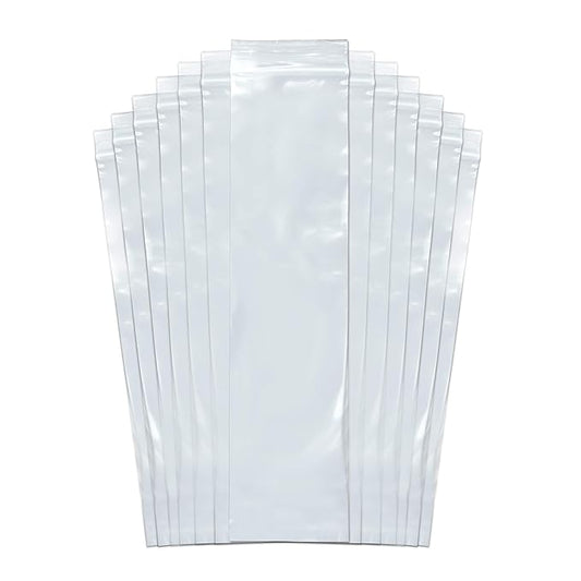 SNL Quality Zipper Lock Reclosable Clear Disposable Plastic Bags, Strong | 3" X 12" - 2 MIL - 100 Bags