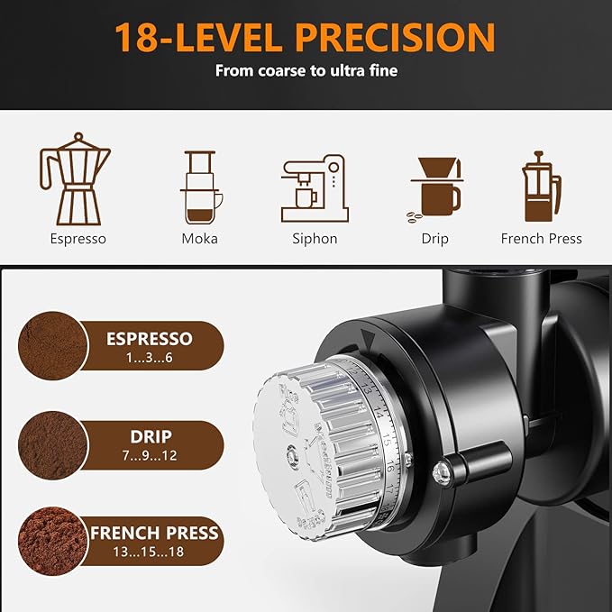 Cold Press Juicer Extractor Fruit Vegetable, Electric Coffee Grinder Burr Fine Coarse Grind for Beans Nuts, Celery Beet Carrot Wheatgrass Ginger Slow Juicer Machines Quiet BPA Free Easy To Clean