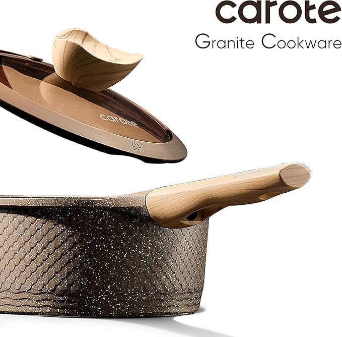 CAROTE 26PCS Pots and Pans Set Non Stick, Cookware Set Pots and Pans Induction Cook Ware, Nonstick Kitchen Cooking, PFOA Free