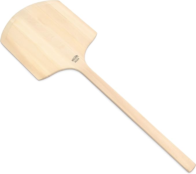 New Star Foodservice 50325 Restaurant-Grade Wooden Pizza Peel, 16" L x 14" W Plate, with 26" L Wooden Handle, 42" Overall Length