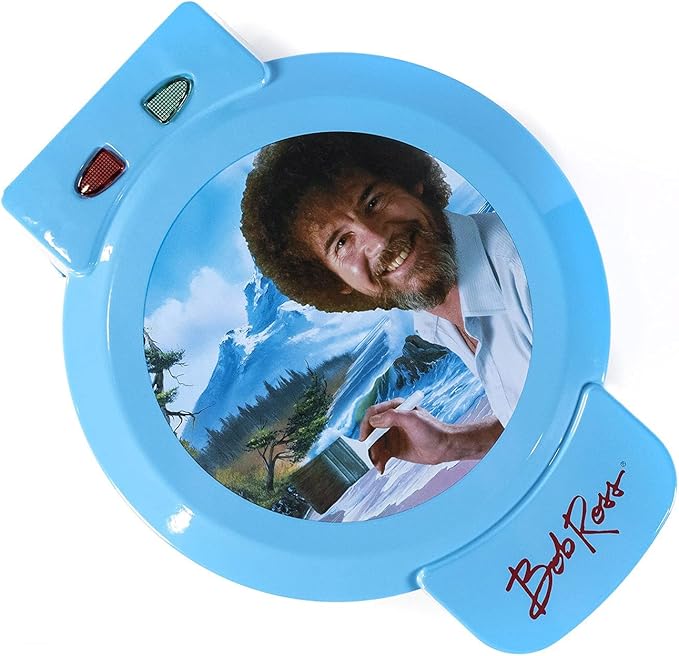 Uncanny Brands Bob Ross Waffle Maker - Bob's Iconic Face on Your Waffles - Waffle Iron