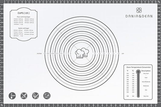 Silicone Mat, 24 x 36inch Extra Large Non-stick Pastry Baking Mat with Measurement, Resuable Thick Cookie Sheet Counter Mat, Dough Rolling Mat, Oven Liner, Fondant/Pie Crust Mat