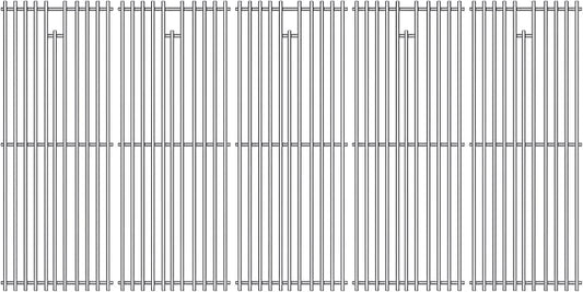 9MM 16517 Grill Grates Replacement for Bull Grill Replacement Parts, BBQ Bull Brahma 5 Burner 57568, 57569, 57568CE, 19” Lion Premium 40” 4 Burner L90000, 90000, 65073 Stainless Steel Grids