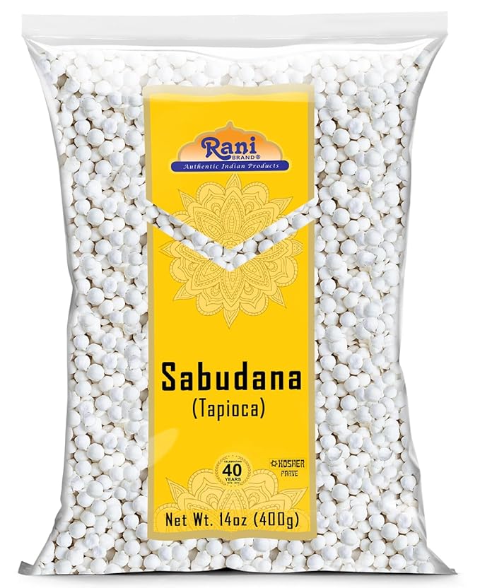 Rani Sabudana (Tapioca/Sago) Pearls 14oz (400g) ~ All Natural | Vegan | No Colors | NON-GMO | Indian Origin