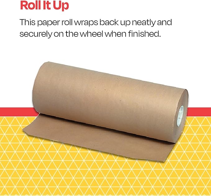 School Smart Butcher Kraft Paper Roll, 40 lb, 24 Inches x 1000 Feet, Brown