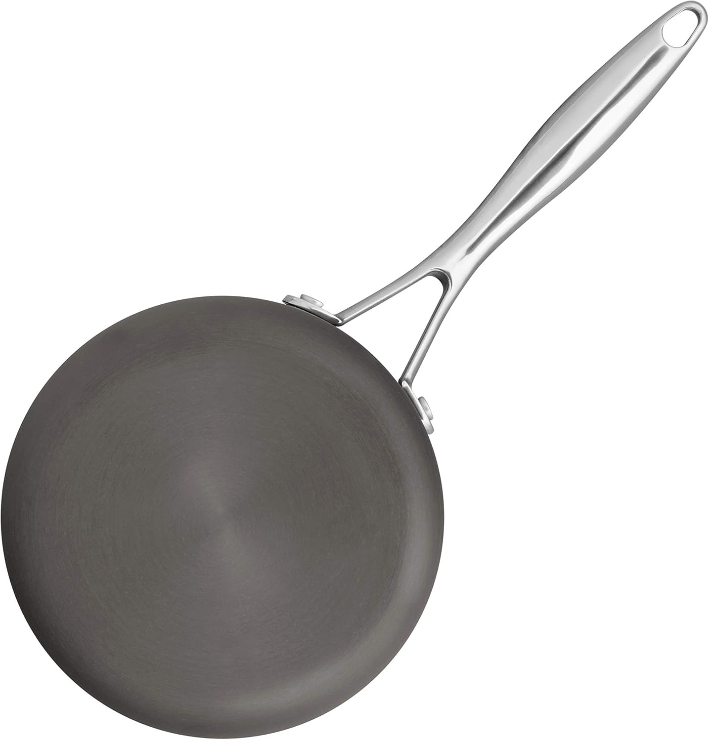 Amazon Basics Mini Sauce Pan With Lid, 1.9 Quarts, Hard-Anodized Non-Stick Aluminum, Gray (Previously Stone & Beam brand), pack of 1