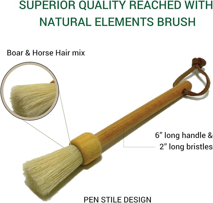 Valentino Garemi Pastry Brush – Traditional & Classic Design – Genuine Wood & Boar Hair for Kitchen Cooking Backing Loaf Cake Doughnut Pie Strudel Tarts – Made in Germany