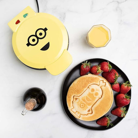 Uncanny Brands Minions Kevin Waffle Maker- Iconic Minion on Your Waffles - Waffle Iron