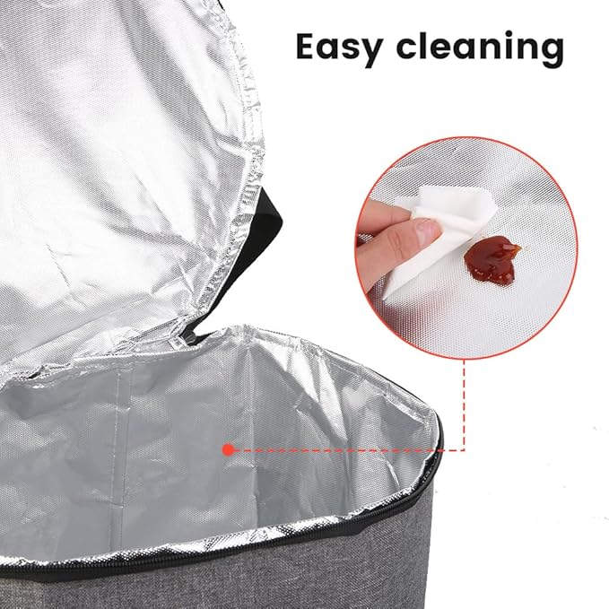 musbus Carry Bag for 8 Quart Instant Pot, CrockPot and Hamilton Beach Models, Double Layers Carrier with Adjustable Strap, with Crock-Pot and Hamilton, GRAY