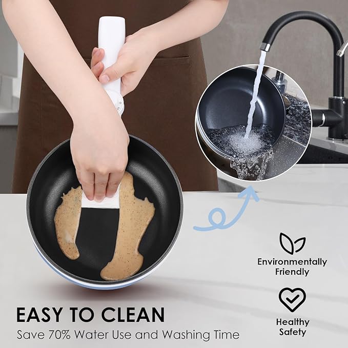 Audecook Hot Pot Electric, 1.7L Mini Electric Skillet Portable Nonstick Sauté Pan with Power Adjustment, Rapid Noodles Cooker Travel Multicooker for Steak/Soup/Egg/Oatmeal/Noodles