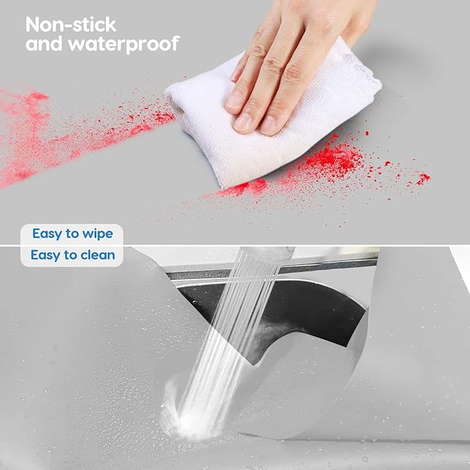 AECHY Extra Large Silicone Mat 35.3"x23.5"x0.08", Multipurpose Silicone Mat Thick Heat Resistant Mat Shipped Rolled Up Kitchen Counter Mat Waterproof Silicone Mats for Kitchen Counter Light Gray