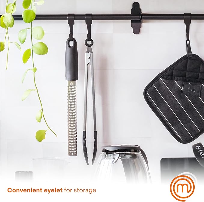 MasterChef Lemon Zester Grater with Handle, Kitchen Tool for Zesting Citrus Fruits & Finely Grating Parmesan Cheese, Garlic, Ginger, Coconut, Nutmeg, Wasabi, Chocolate etc, Stainless Steel, 12 inches