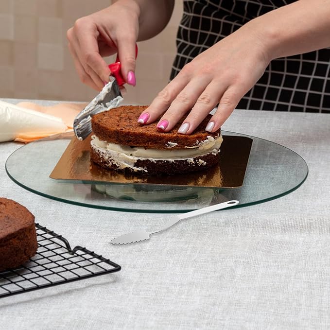 PRETYZOOM Cake Cream Spatula, 5 Shapes Stainless Steel Frosting Baking Tool, Icing Oil Painting Spatula, Cake Decorating Tool