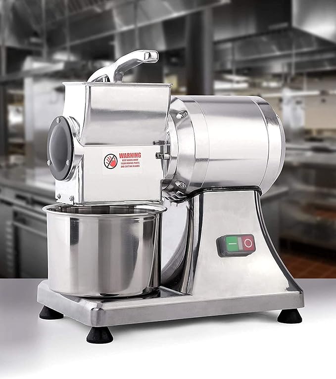 Commecial Electric Cheese Grater, 550W Heavy Duty Food Shredder, Electric Food Grinder Stainless Steel Great for Grating Cheese Peanuts Parmasan Bread Crumbs, commercial food processor