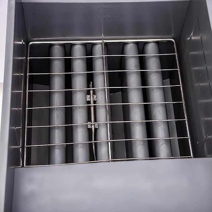 CLIVIA Liquid Propane Deep Fryer, Commercial Floor Fryer with 2 Baskets, 75 lb. Oil Capacity with 5 Burners, Total 150,000 BTU Propane Fryer for Restaurants