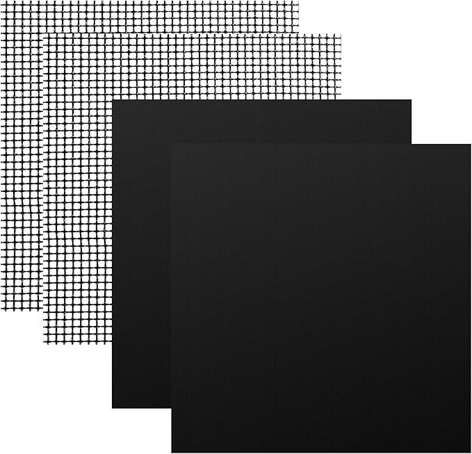 Air Fryer Oven Liners and Mesh Grill Mats Compatible with Ninja Foodi SP101 SP201 SP301，Reusable 12inch Non-Stick Liner for Bottom of Oven and Air Fryer Toaster Oven Mat for Oven