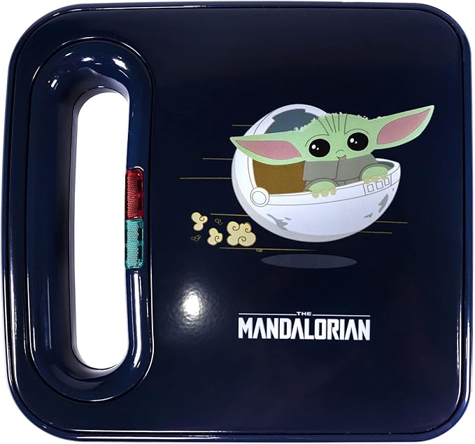 Uncanny Brands Mandalorian Waffle Maker - Bounty Hunter & Baby Yoda Waffles - Star Wars Kitchen Appliance