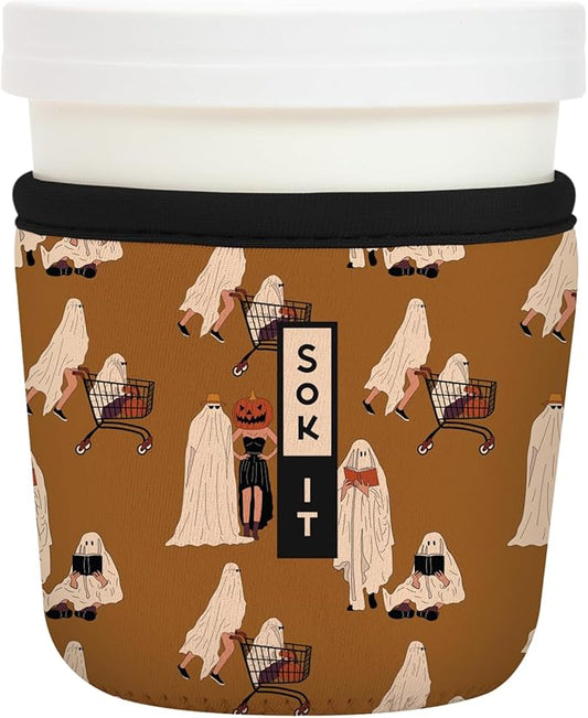 Sok It IceCreamSok Insulated Neoprene Cover (Material Ghoul, Tapered Ice Cream Pints)