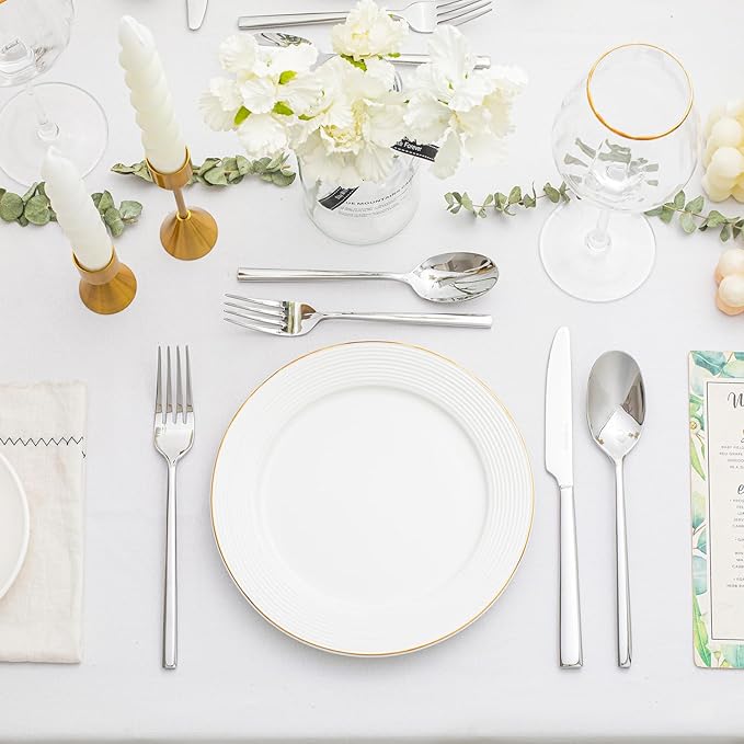 KINGSTONE Silverware Set, 20-Piece Forged Flatware Set Cutlery Set Premium Stainless Steel, Service for 4, for Kitchen, Home, Wedding, Party, Mirror Polished and Dishwasher Safe