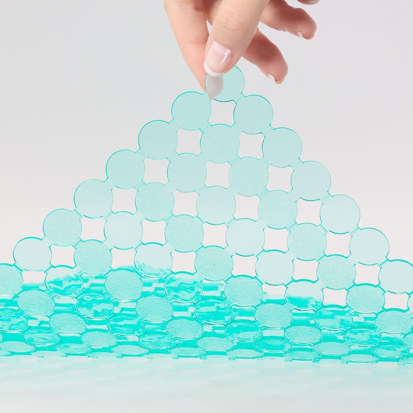 Qulable 2Pack Kitchen Sink Mat for Stainless Steel/Ceramic Sinks, PVC Eco-friendly Protectors for Bottom of Kitchen Sink, Adjustable, Fast Draining, Dots Design, 11.8x15.7 (Light Green)