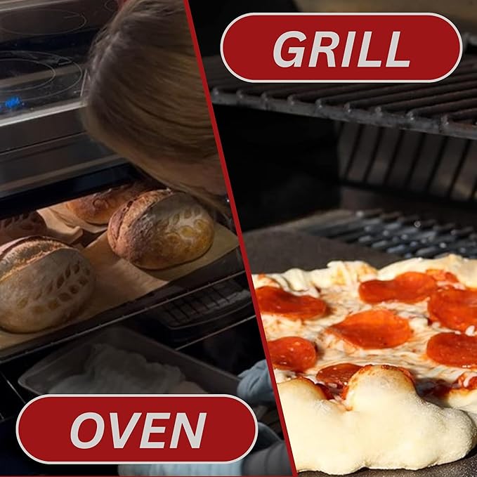 14" by 20" Pizza Steel (3/8" Deluxe Thickness) - Multipurpose Cooking Steel for Ovens & Grills - Made in the USA