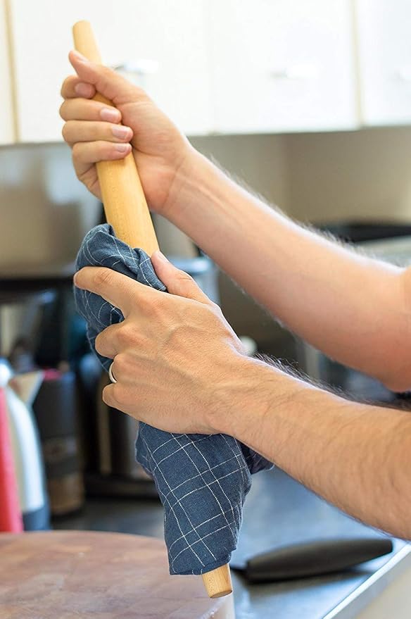 French Rolling Pin – 18 Inch Wooden Dough Roller for Baking Pizza, Pie Crust, Cookies & Pasta | Essential Kitchen Tool & Gift for Bakers, Chefs & Home Cooks