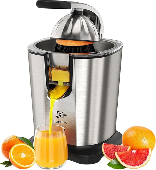 Eurolux Electric Citrus Juicer Power Pro - With 300 Watts of Power, This is The Most Powerful Juicer, for an Easy Smooth Juicing Experience | with Its New Updated Design
