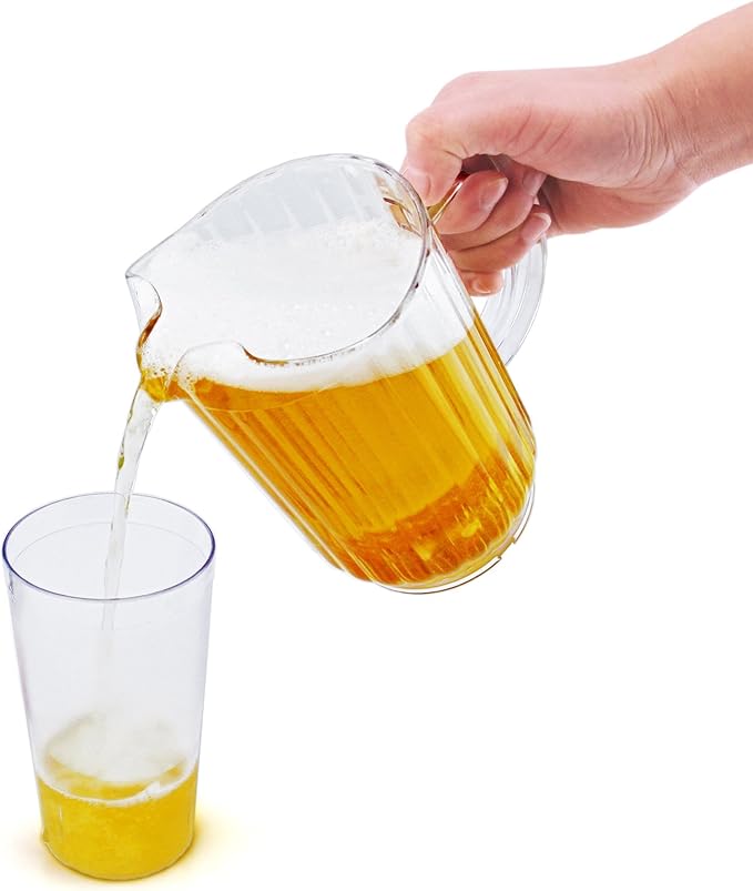 New Star Foodservice Resturant-Grade Polycarbonate Plastic Water Pitcher (Water Pitcher (Clear), 60 oz (Set of 12))