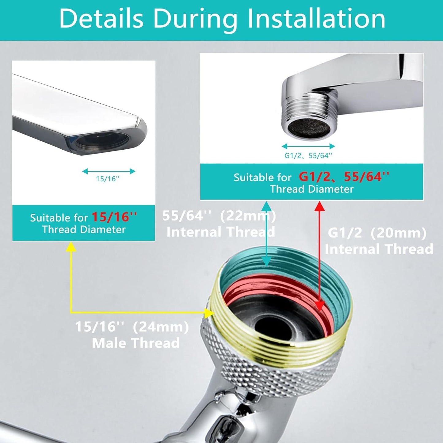 1080°Swivel Faucet Extender with Filter, Sink Water Faucet Aerator Extension in Brass, Swivel Robotic Arm Bathroom Faucet Extender, Kitchen Rotating Extension with 2 Mode Splash