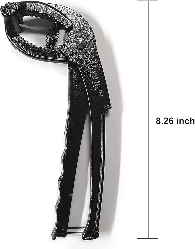 LENITH Aluminum Hot Pot Tongs Holder For Korean Stone Ceramic Bibimbap Bowl, Dolsot, Ddukbaegi, Sizzling Hot Pot (BLACK)