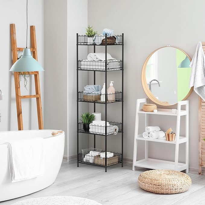 OYEAL Soda Can Organizer for Pantry 5 Tier Water Bottle Organizer Holder for Tumbler Travel Mug Cup, Freestanding Can Storage Organizer for Pantry Kitchen Living Room Organization