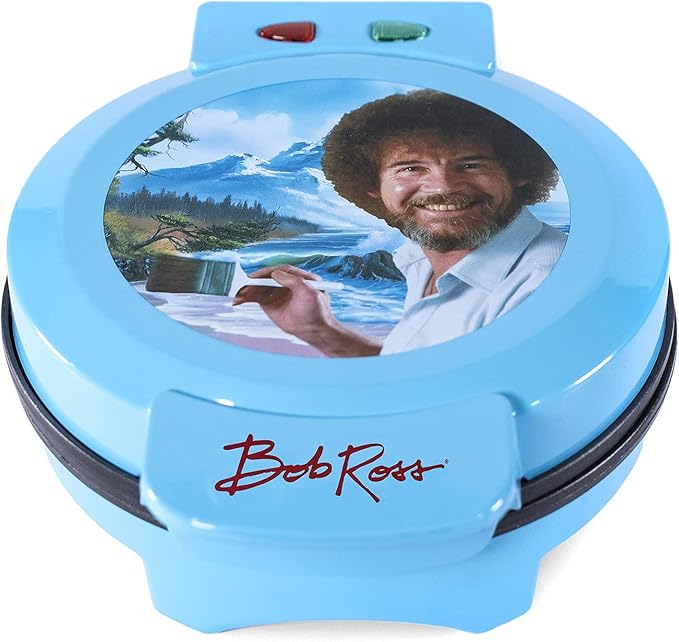 Uncanny Brands Bob Ross Waffle Maker - Bob's Iconic Face on Your Waffles - Waffle Iron