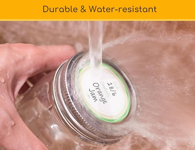 Mason Jar Lid Labels, Removable Canning Label, Waterproof Write-On Meal Prep Label for Food Container, Glass Bottle, Canned Jams, Preserve, Home & Kitchen Organization, 90pcs (Forest Streams)